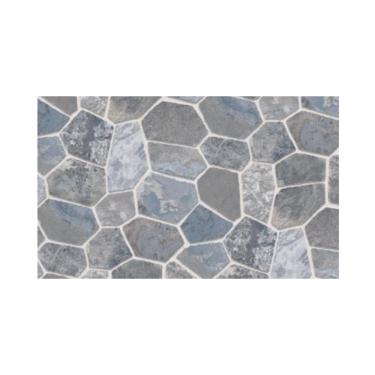 Imagem de Papel De Parede Adesivo Pvc Pedras Cinzas Lavável 5m X 45cm