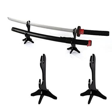 Imagem de WANLIAN Suporte Para Faca Katana Samurai, Acrílico, Exibição Horizontal, Espada (Preto)