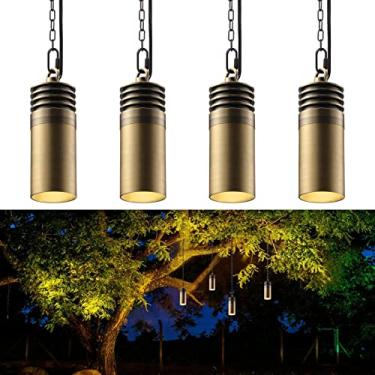 Imagem de LEONLITE Luminárias Suspensas De Baixa Voltagem Para Paisagismo, 12 V, Certificadas Pela Ul, Pendente Led Áreas Externas, Gazebo, Pérgola, Jardim, Alumínio, Ip65, Branco Suave 2700K, Bronze, Pacote