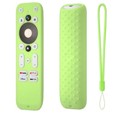 Imagem de Hi Color Capa de silicone compatível com Onn TV 4K UHD Streaming Stick TV Box 100024646 100026240 Capa protetora antiderrapante (verde brilhante)