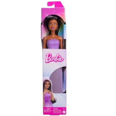Imagem de Boneca Barbie Fantasy Coleçao Donzelas Mattel JDM67 Vestido Roxo