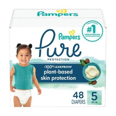 Imagem de Fraldas Pampers Pure Protection Tamanho 5 - Pacote com 48 Unidades - H