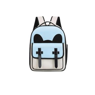 Imagem de Mochila Fofa Transporte Pet Cães E Gatos Felizes No Passeio Ou Viagem 