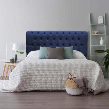 Imagem de Cabeceira Estofada Capitonê Livia 160cm Queen Size Para Cama Box mater