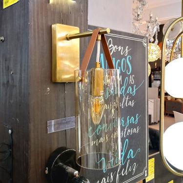 Imagem de Arandela Tupiara Coimbra Metal Dr C-vidro 2-8201 Ar Op