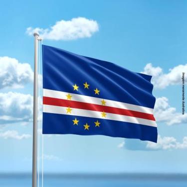 Imagem de Bandeira de Cabo Verde 80cmx140cm Tecido Oxford 100% Poliéster - Prese