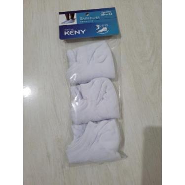 Imagem de 9 pares de meias KENY,soquete unissex 6 brancas/3pretas