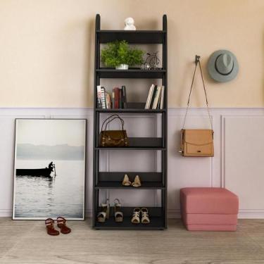 Imagem de Estante 6 Prateleiras Eisley Preto - CASA H