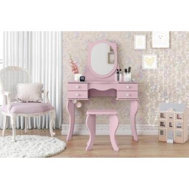 Imagem de Penteadeira com Espelho Princesa Rosa - CASA H