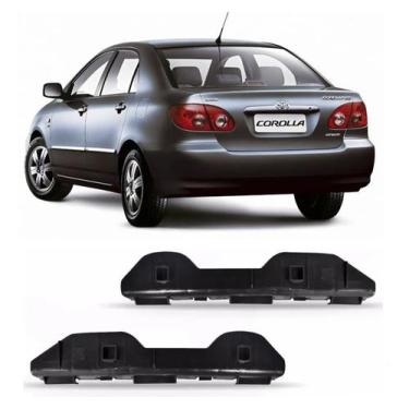 Imagem de Par Suporte Guia Parachoque Traseiro Corolla 2003 2004 2005 2006 2007 