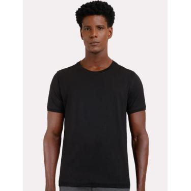 Imagem de Camiseta Aramis Masculina Jersey Algodão Pima Surton Preta, L/G