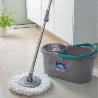 Imagem de Esfregão Mop Giratório + Balde Multiuso 8 Litros Original Kit Cabo Ino