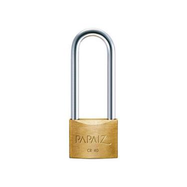 Imagem de Cadeado Papaiz Haste Longa 45/70mm em Aço Inox, Zamac, Latão e Aço Car