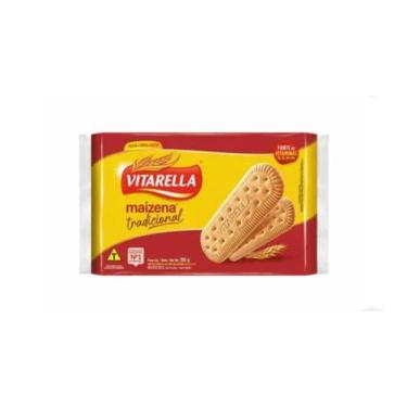 Imagem de Kit 6 Pacotes de Biscoitos Maizena Tradicional Vitarella 350g