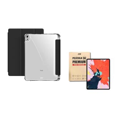 Imagem de Kit de Capa para iPad Air 5 e Air 4 10.9" e Película Vidro 10.9" (Preto)