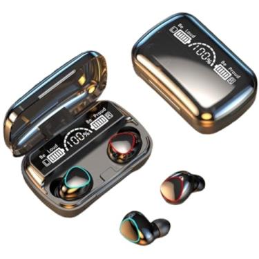 Imagem de Fone de Ouvido Premium Bluetooth 5.1 Sem Fio Som Hi-Fi Graves Potentes Visor LED Microfone com Redução de Ruído Intra-Auricular Compatível com iPhone e Android