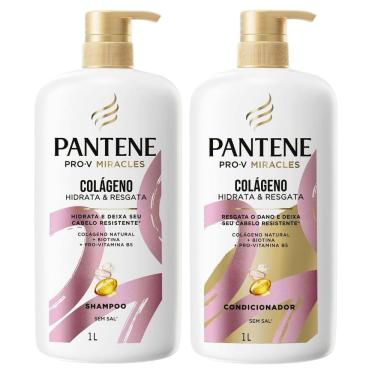 Imagem de Kit Shampoo e Condicionador Pantene Pro-V Miracles Colágeno 1 Litro