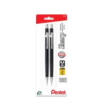 Imagem de Pentel Lápis mecânico afiado P205BP2K6, 0,5 mm, barril preto, pacote com 2