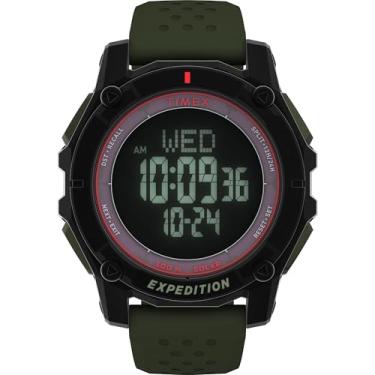 Imagem de Timex Relógio masculino Expedition Ridge 49 mm - pulseira verde mostrador digital negativo mostrador preto