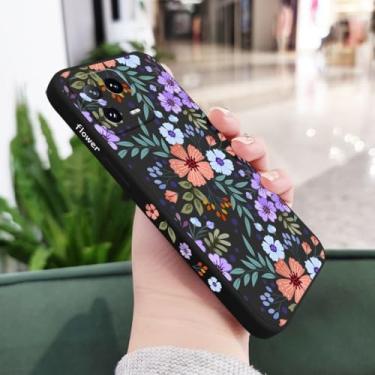 Imagem de Capa de celular com estampa de flores para Xiaomi 15 14T 14 13 13T 12 12X 12T 12S 11 11T Ultra 10 10T 9 9T Pro Lite, capa de silicone líquido, preta, para Xiaomi 14T