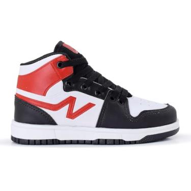 Imagem de Tênis Infantil Masculino Casual Nippos Botinha High Escolar (Vermelho, BR, Criança de 4 a 8 anos, Numérico, 34)