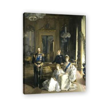 Imagem de Fishing In Loin John Lavery Iconic Realist Portrait & War Scene Canvas Art – Decoração de parede irlandesa atemporal para casa 39,98 x 52 cm Un Framed