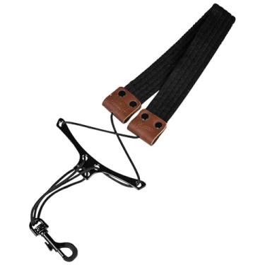Imagem de menolana Correia de pescoço para saxofone Correia para saxofone Prático Ótimo presente Suprimentos para com comprimento ajustável para soprano tenor alto