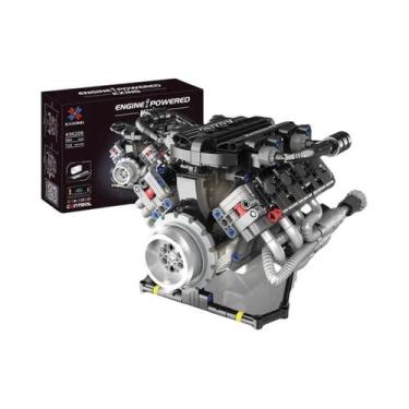 Imagem de Brinquedo Infantil Motor V8 Super Carro Esportivo Blocos De Construção
