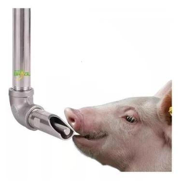Imagem de 5 Bico Bebedouro Automático - Inox Suínos, Porcos, Chupetas - Minymix,