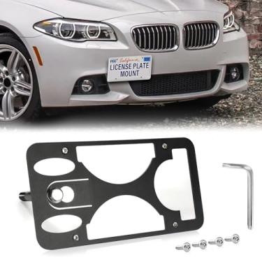 Imagem de Moldura frontal sem furadeira compatível com BMW M2 2016-2022 Suporte de montagem de gancho de reboque para placa de carro antifurto Capas de etiqueta de carro à prova de ferrugem, acessórios de carro