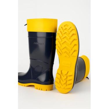 Imagem de Bota PVC Innpro iImpermeável Azul com Polaina e Sola Antiderrapante CA