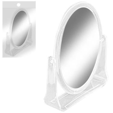 Imagem de Espelho Mesa Oval Dupla Face Com Base De Plastico 16X13,5Cm - Fu Xing