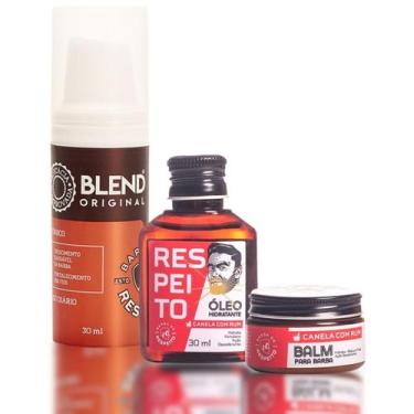 Imagem de Barba de Respeito Blend + Óleo Hidratante Canela e Rum + Balm Para Bar