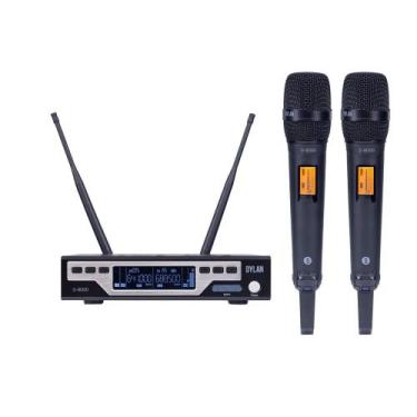 Imagem de Microfone Sem Fio Dylan UHF Duplo D-8000s