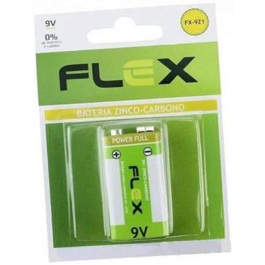 Imagem de Bateria 9V Flex Zinco Comum Brinquedos Microfone Jogos 1 Un