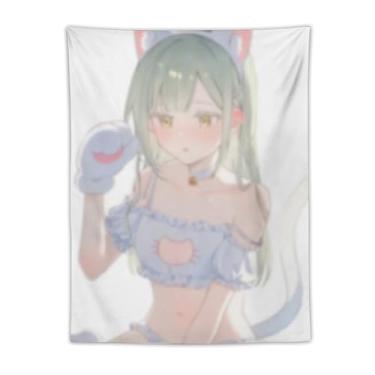 Imagem de LIEGBMEU Tapeçaria sexy sexy de anime menina 76.2 cm x 101.6 cm interior exterior parede colcha arte decoração de tapeçaria caprichosa, AF165