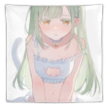 Imagem de LIEGBMEU Sexy Bikini Hot Anime Girl Tapeçaria 152.4 cm x 152.4 cm Interior Exterior Wall Quilt Art Decoração de Tapeçaria Caprichosa, AF163