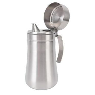 Imagem de Fockety Garrafa de Dispensador de Azeite, óleo de Vazamento de Aço Inoxidável e Dispensador de Vinagre Com Bico e Tampa, Sem Bagunça Garrafa de óleo Sem Gotejamento para Cozinha (500ml)