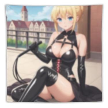 Imagem de LIEGBMEU Sexy Bikini Hot Anime Girl Tapeçaria 152.4 cm x 152.4 cm Interior Exterior Wall Quilt Art Decoração de Tapeçaria Caprichosa, AF395