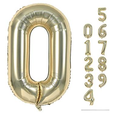 Imagem de Champagne Gold Number 0 Balloons