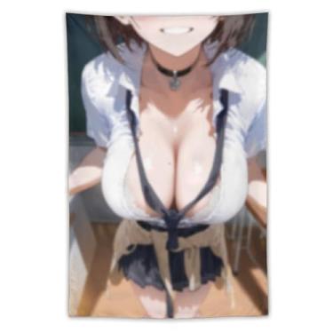 Imagem de LIEGBMEU Sexy Bikini Hot Anime Girl Tapeçaria 101.6 cm x 152.4 cm Interior Exterior Wall Quilt Art Decoração de Tapeçaria Caprichosa, AF094