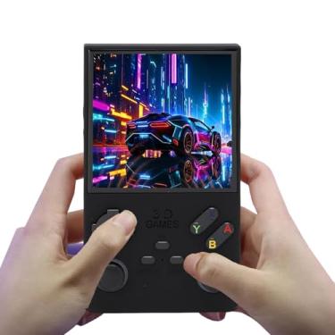 Imagem de Luocute Console de Jogos Retro Portátil, Armazenamento de 256 GB, Resolução 720x720, Bateria de 4000mAh, Com 45 Emuladores para Desempenho Suave, Tela HD de 4,0 in, 4 RK3326 Processador (Preto)