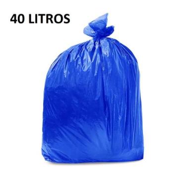 Imagem de Saco de lixo - azul - 40 litros - 100 unidades - IRPLAS