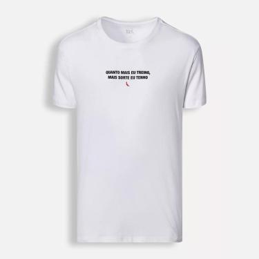 Imagem de Camiseta Reserva Estampa Mais Sorte Tenho Masculina Branca-Masculino