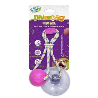 Imagem de Brinquedo para Cachorro Push Ball Pet Bola 55mm Rosa  Truqys