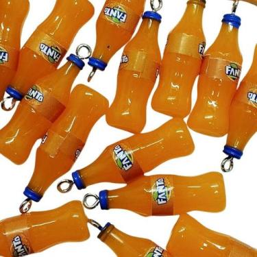 Imagem de Pingente de resina infantil (1 par) - IMPORTAÇÃO, Fanta laranja garraf
