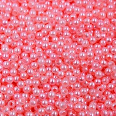 Imagem de PÉROLA DE ABS LISA Nº 03 20G PEROLA 3MM - LADEIRA BIJUTERIAS, Rosa fla