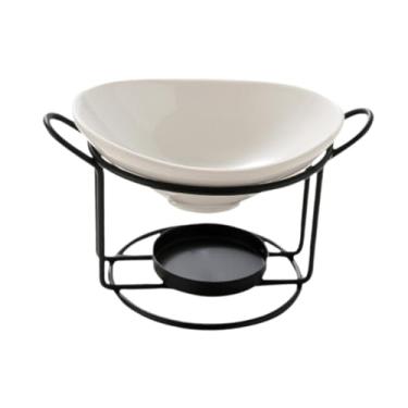 Imagem de Bothyi Queimador de óleo, aquecedor de óleo com suporte para velas, mesa, decorativo, difusor, queimador de derretimento para decoração de casa, quarto, spa, Preto