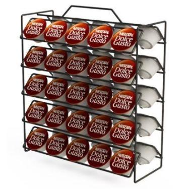 Imagem de Suporte Porta 50 Cápsulas Café Dolce Gusto Organizador Preto - Vapet V