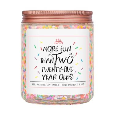 Imagem de Homsolver Presentes De 50º Aniversário Para Mulheres, Melhores Ideias Decoração, Velas Presentear Mães, Amigas, Esposas, Irmãs, Avós, Aroma Creme Baunilha, Artesanais Aromaterapia